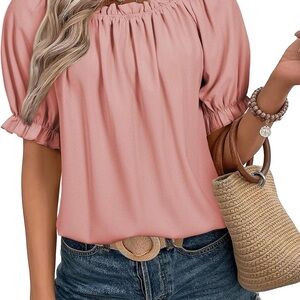 EVALESS Women’s Pink Off the Shoulder Blouse Size 2XL NWT